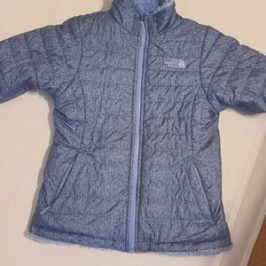 The north face girls reversible puffer coat size m